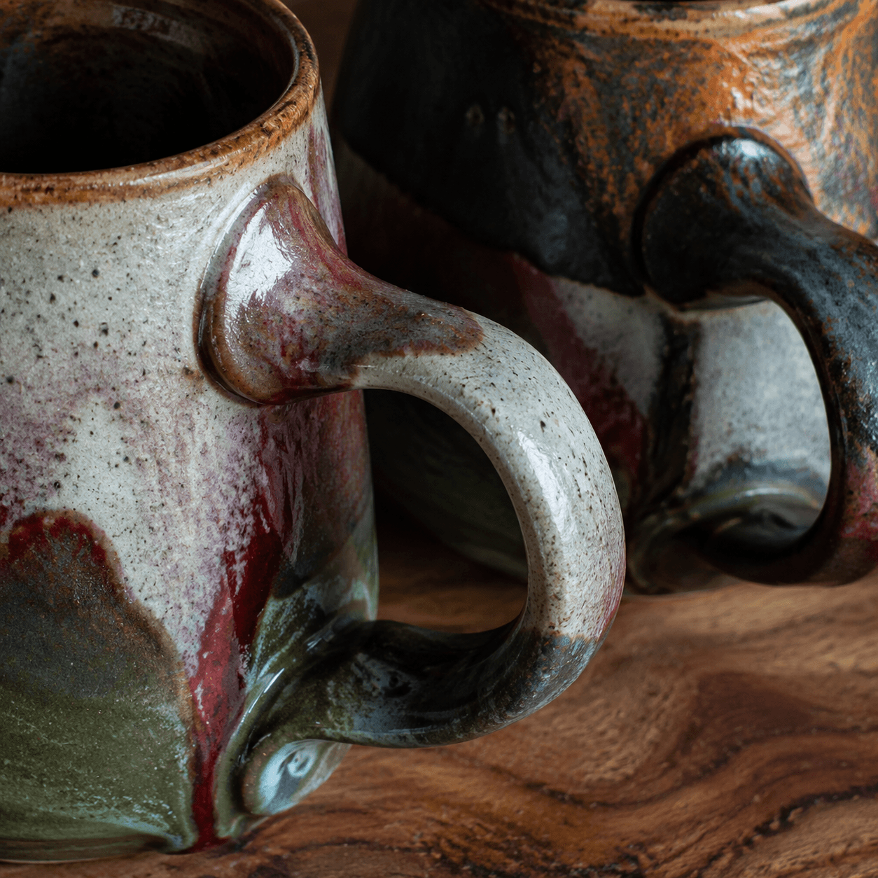 Ceramic Mug Pair — detail