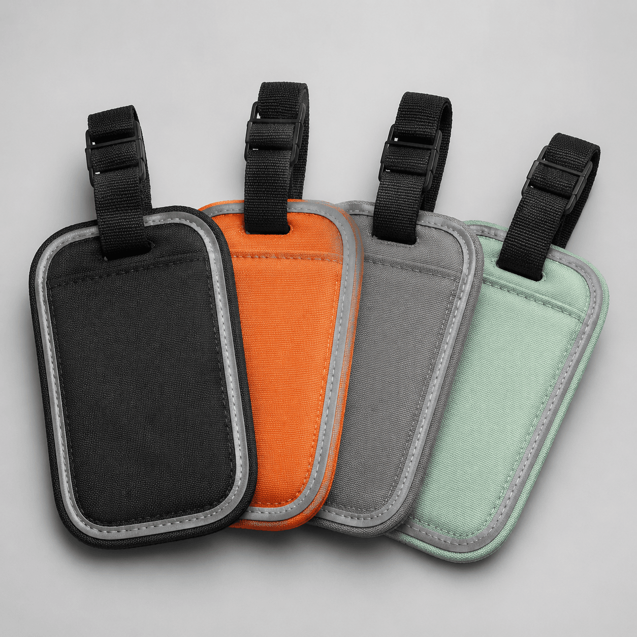 Reflective-Style Tags — A set of fabric hang tags with reflective-style trim to label your gear.